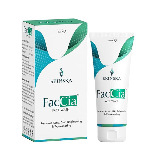 Skinska Naturals Faccia Anti Aging Acne Face Wash - 100 Ml