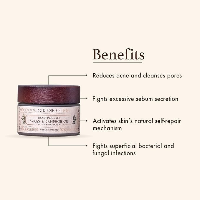 Old School Rituals Spices & Camphor Oil Purifying Face Mask - 50 gms