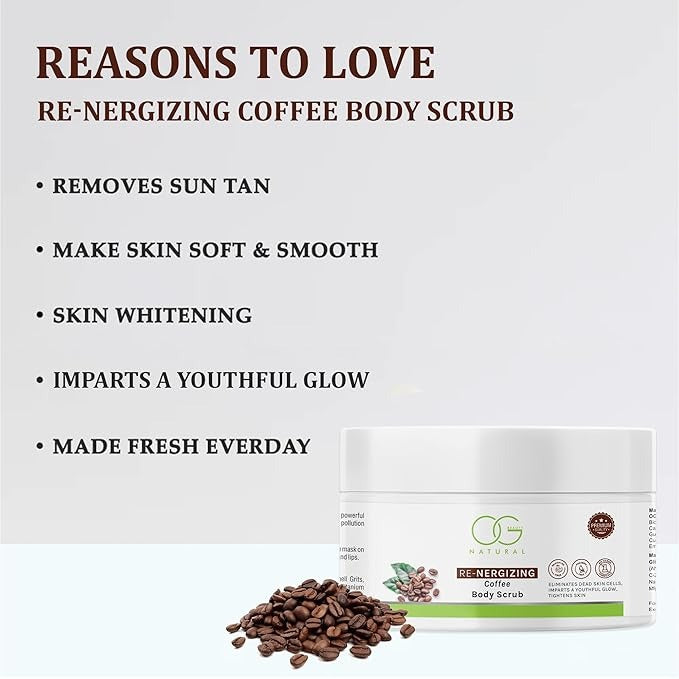 OG BEAUTY Natural Re-Nergizing Coffee Body Scrub - 200 ml