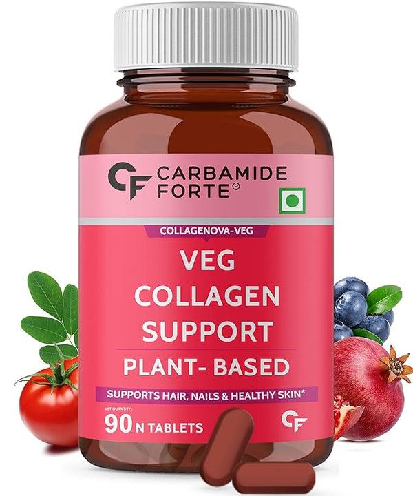 Carbamide Forte Plant Based Collagen Support Supplement for Skin & Hair - 90 Tablets