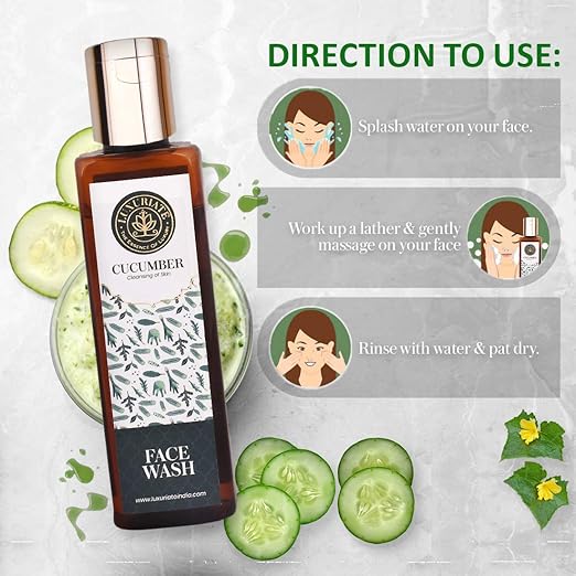 Luxuriate Cucumber Herbal Cleansing Face Wash - 100 ml
