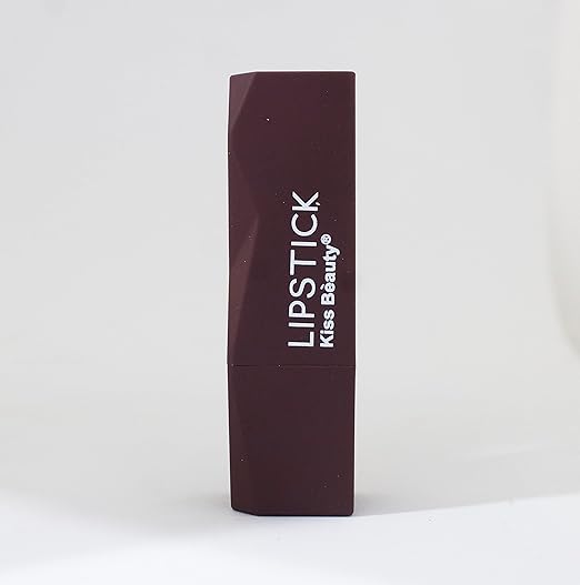Kiss Beauty Gemini Hot and Soft Matte Lipstick Intense Color Dark Maroon - 4 gms