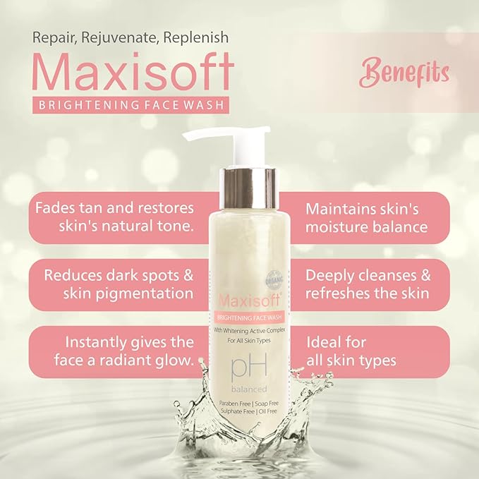 Maxisoft Brightening Face Wash for Women & Men - 100 Ml