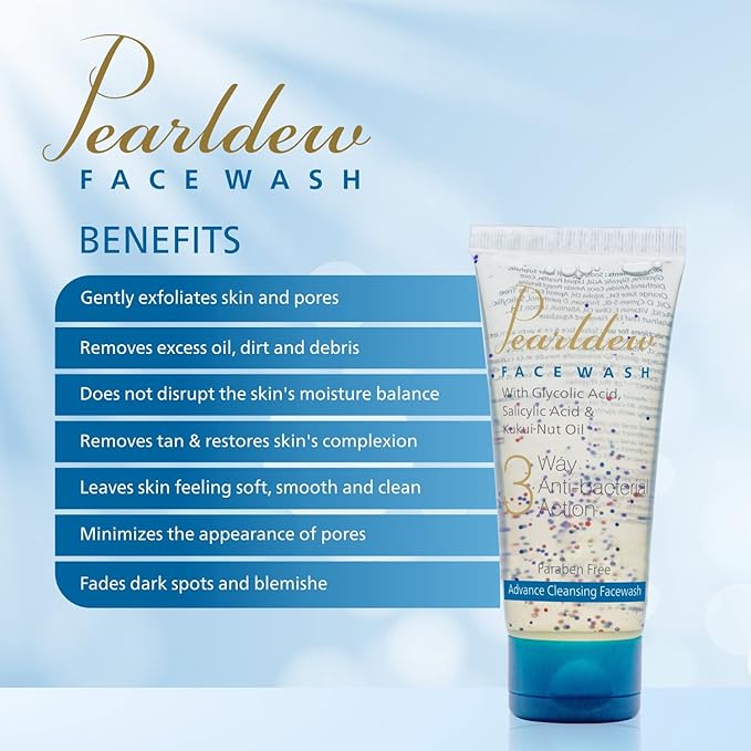 Pearldew 3 Way Antibacterial Face Wash - 100 Ml
