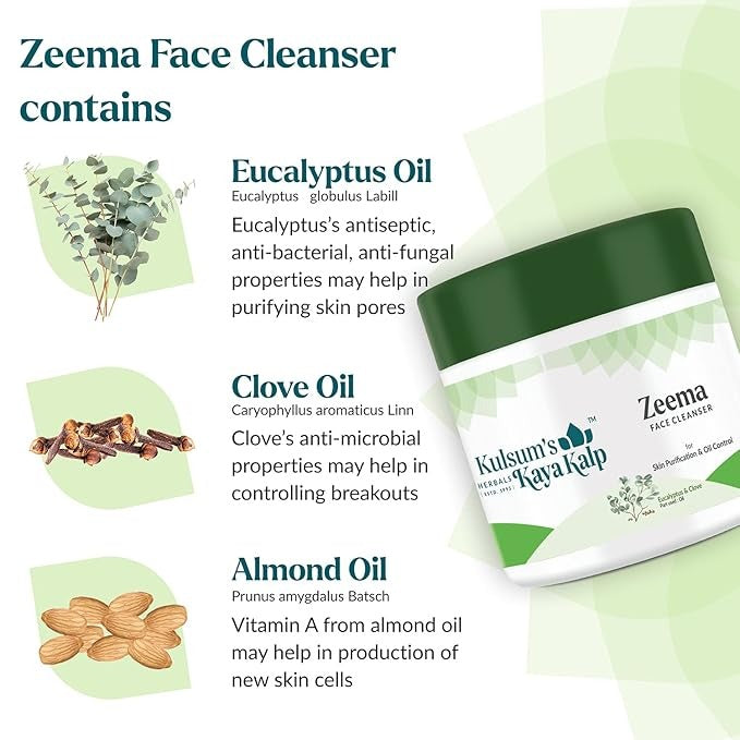 Kulsum's Kaya Kalp Herbals Zeema For Skin Purification & Oil Control - 40 gms