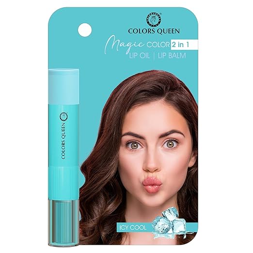 Colors Queen Magic Color 2 in1 Lip Balm & Lip Oil Icy Cool - 4.5 gms