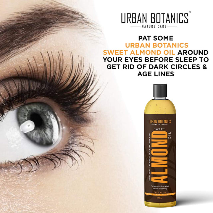 Urban Botanics Pure Cold Pressed Sweet Almond Oil - 200 ml