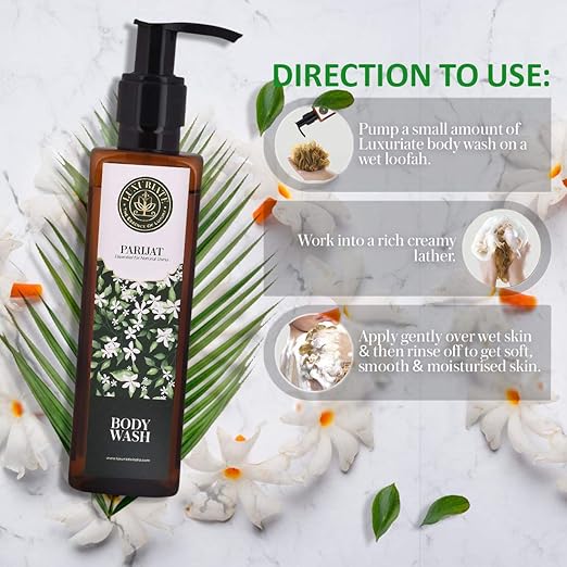 Luxuriate Parijat Natural Shine Body Wash - 200 ml