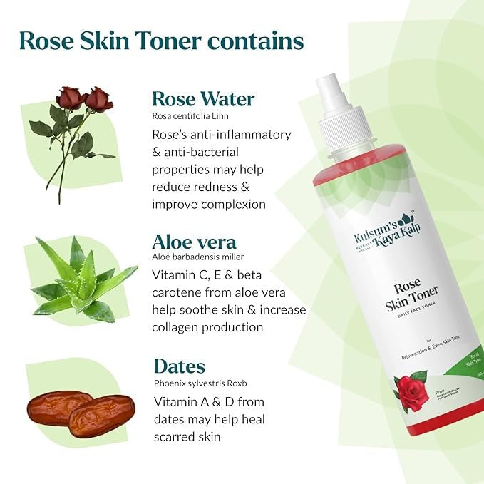 Kulsum's Kaya Kalp Herbals Rose Skin Toner - 500 ml