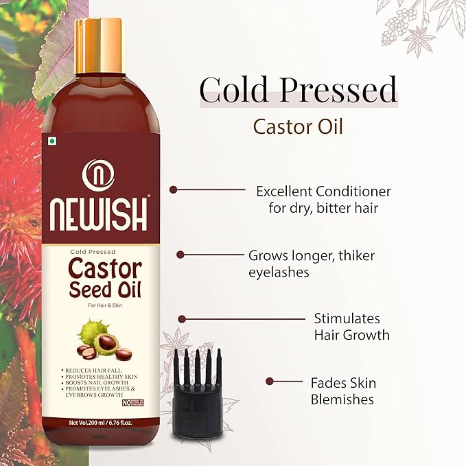 Newish Cold Pressed Castor Oil - 200 ml