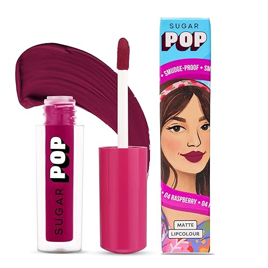 Sugar Pop Matte Lipcolour Raspberry (Reddish Pink) - 1.6 ml