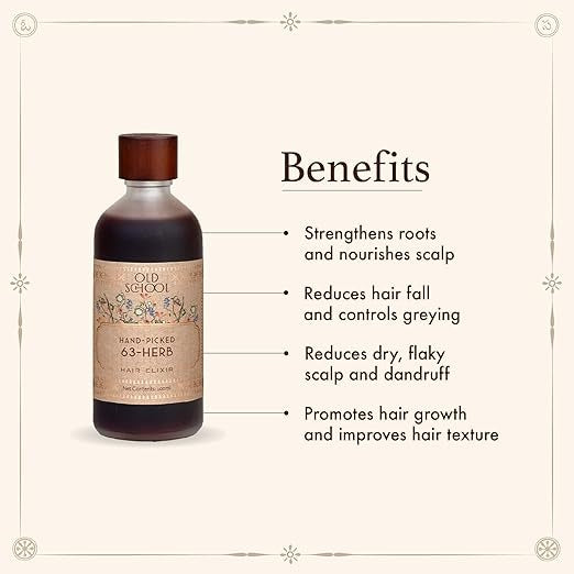 Old School Rituals 63-Herb Hair Elixir Anti-Dandruff Hair Oil - 100 ml