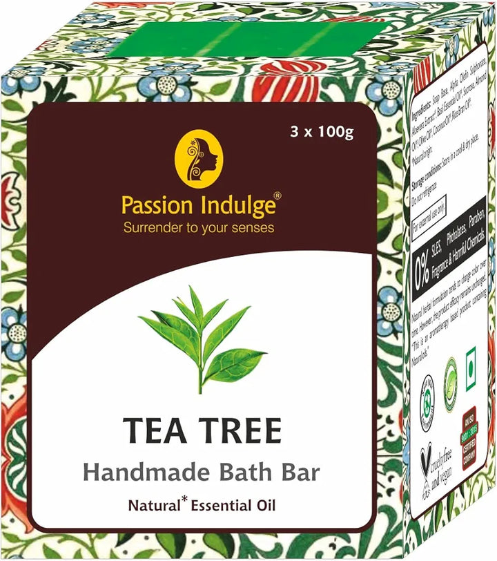 Passion Indulge Handmade Soap Natural Tea Tree Bath Bar Soap - 