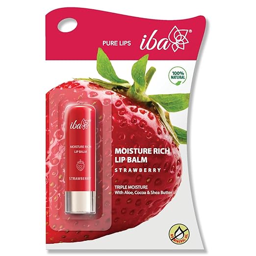 Iba Pure lips Moisture Rich Lip Balm - Strawberry - 4.5 gms