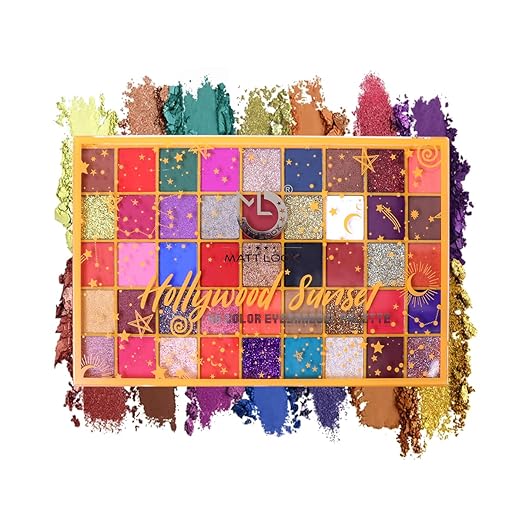 Mattlook 45 Colors Hollywood Sunset Eyeshadow Palette Multicolour ES23-01- 65 gms