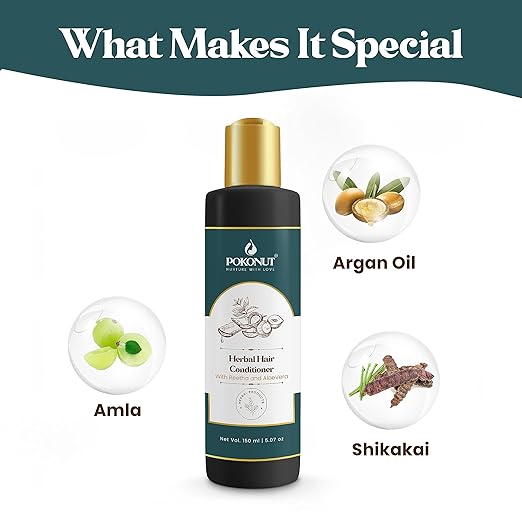 Pokonut Herbal Hair Conditioner with Argan Oil - 150 ml