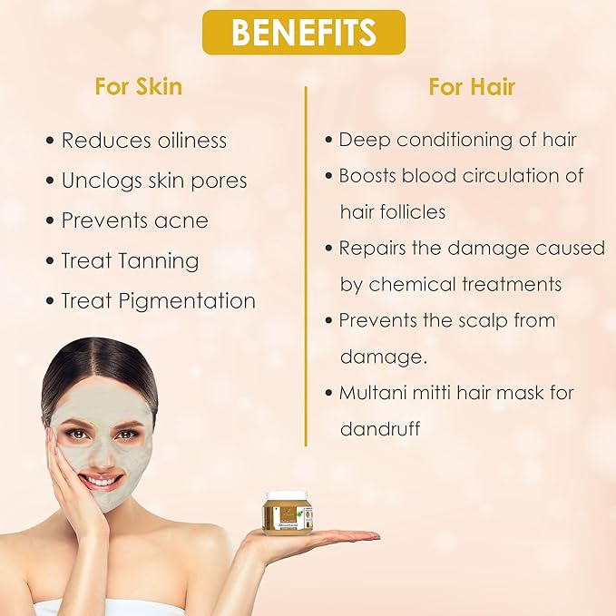 Newish Pure & Natural Multani Mitti Powder for Skin Face Clay - 350 gms