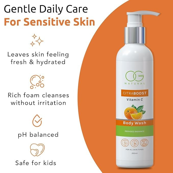 OG BEAUTY Natural Citraboost Vitamin C Body Wash - 250 ml
