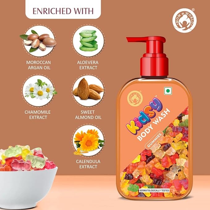 Mom & World Kidsy Gummies Body Wash - 240 ml
