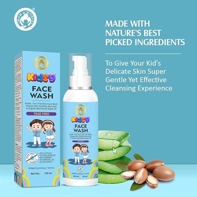 Mom & World Kidsy Face Wash Tear Free - 120 ml