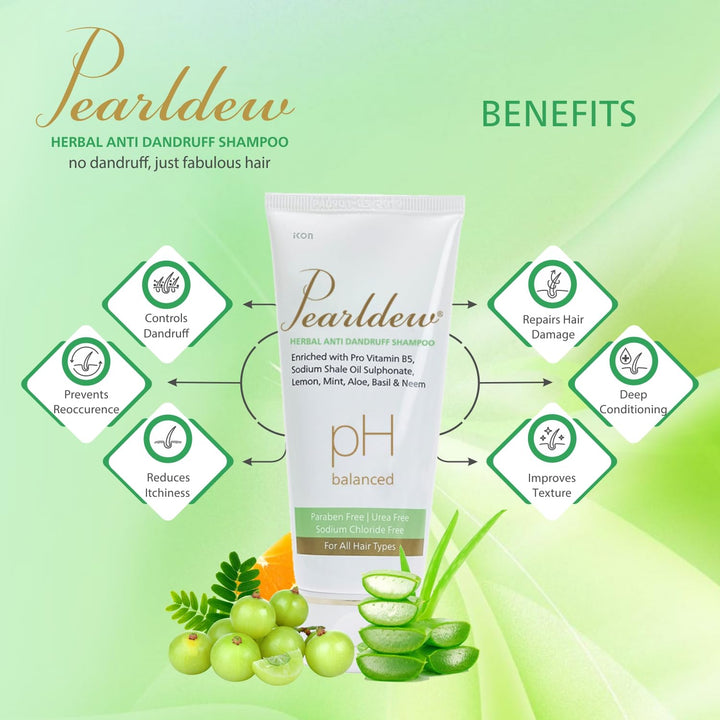 Pearldew Herbal Anti Dandruff Shampoo | Controls Dandruff - 100 Ml