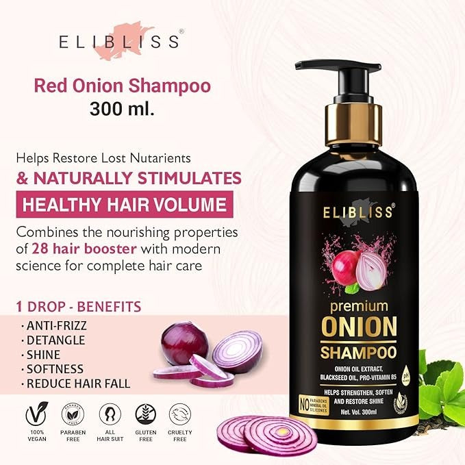 Elibliss Premium Onion Shampoo - 300 ml