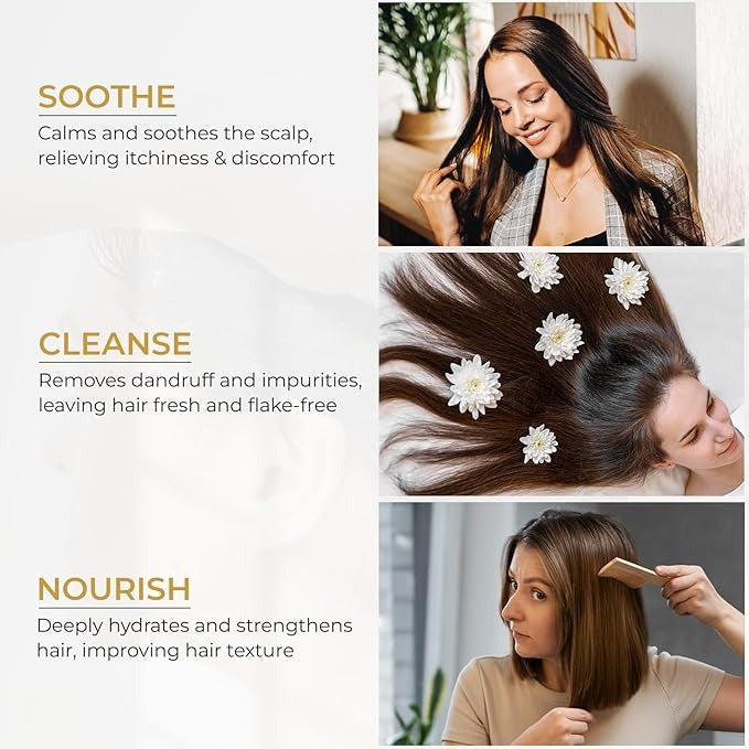 The Organic Forest Anti Dandruff Shampoo - Sulfate-Free Dry Scalp Soothing Itchy Scalp Relief - 210 ml