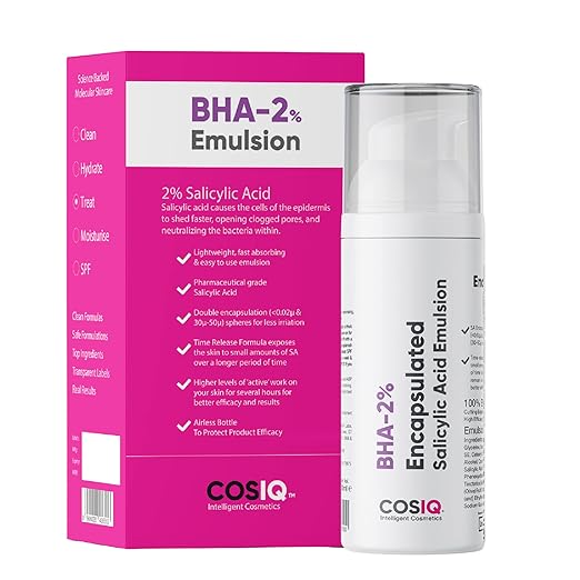 Cos-IQ BHA-2% Encapsulated Salicylic Acid Emulsion Face Serum for Sensitive Skin - 30 ml