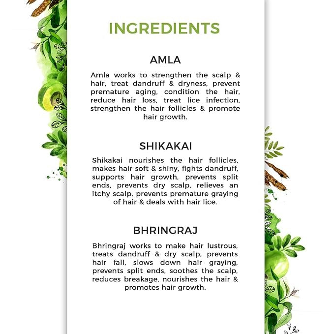 The Organic Forest Plant Based Daily Use Shampoo - Amla Bhringraj & Shikakai Shampoo - 210 ml