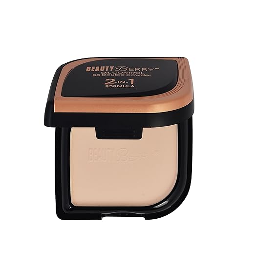 Beauty Berry Oil Control BB Double Powder 2 IN 1 Formula Compact Powder Beige - 18 gms
