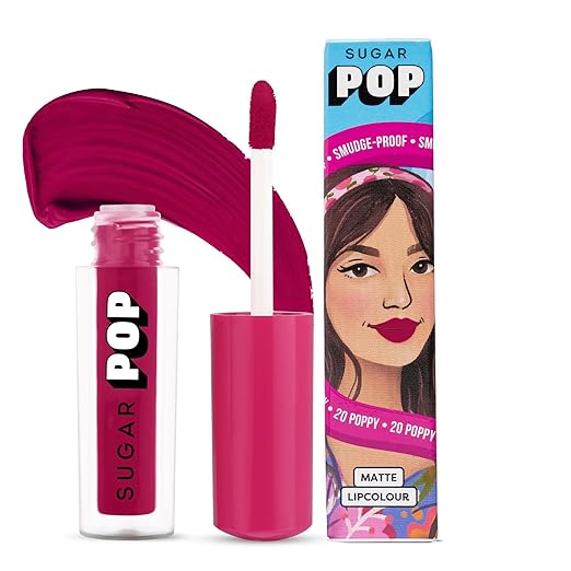 Sugar Pop Matte Lipcolour Poppy (Hot Pink) - 1.6 ml