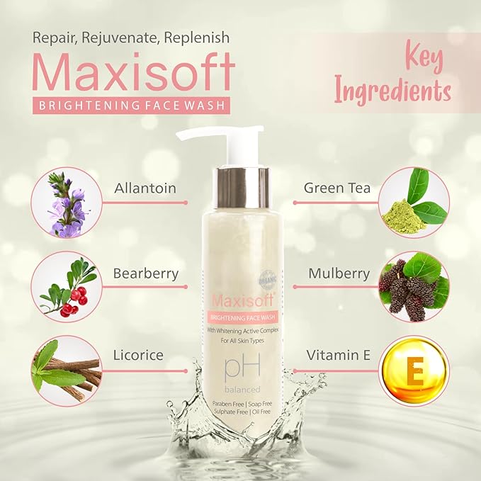 Maxisoft Brightening Face Wash for Women & Men - 100 Ml