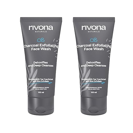 Rivona Naturals Charcoal Face Wash - 100 gms (Pack of 2)