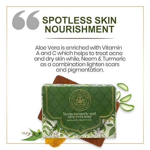 Luxuriate Neem Soap Turmeric Soap Aloe Vera Soap - 125 gms