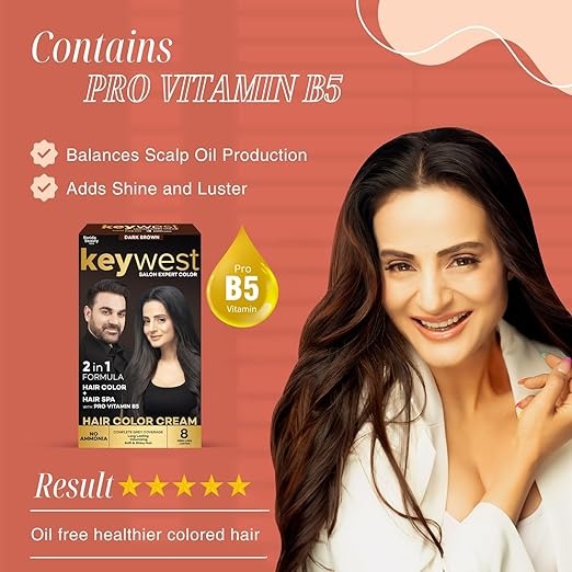 Keywest Crème Hair Colour Dark Brown - (Ammonia Free) - 65 ml
