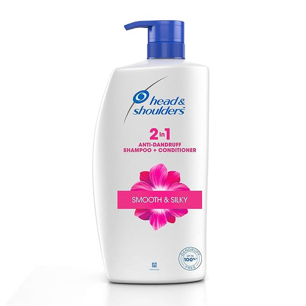 Head & Shoulders 2 In 1 Smooth & Silky Anti Dandruff Shampoo + Conditioner - 1000 ml