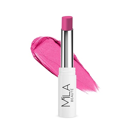 Mila Beaute 24 Hrs Locked In Lips Transfer Proof Lipstick Bright Pink - 3.2 gms
