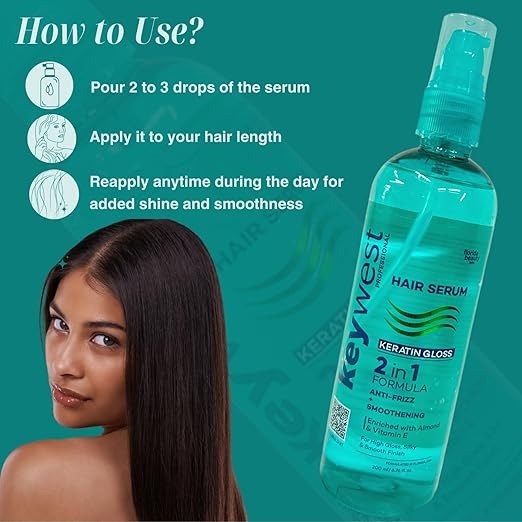 Keywest Professional Keratin Gloss Hair Serum - 200 ml