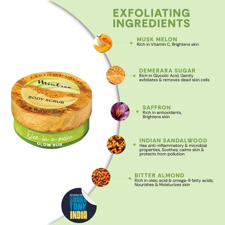 Mintree Organic Sugar Body Scrub with Ceramides & Collagen - 150 gms