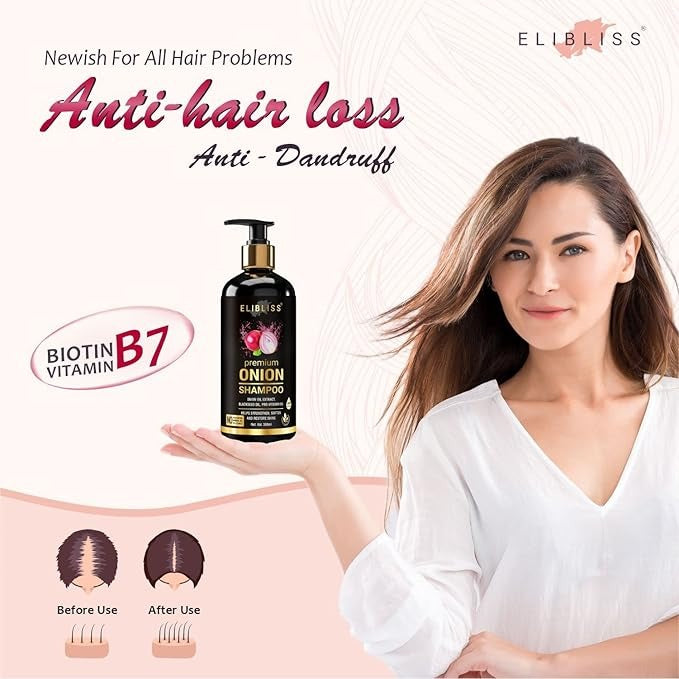 Elibliss Premium Onion Shampoo - 300 ml