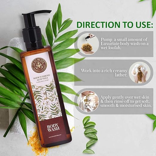 Luxuriate Neem Turmeric Aloe Vera Body Wash - 200 ml