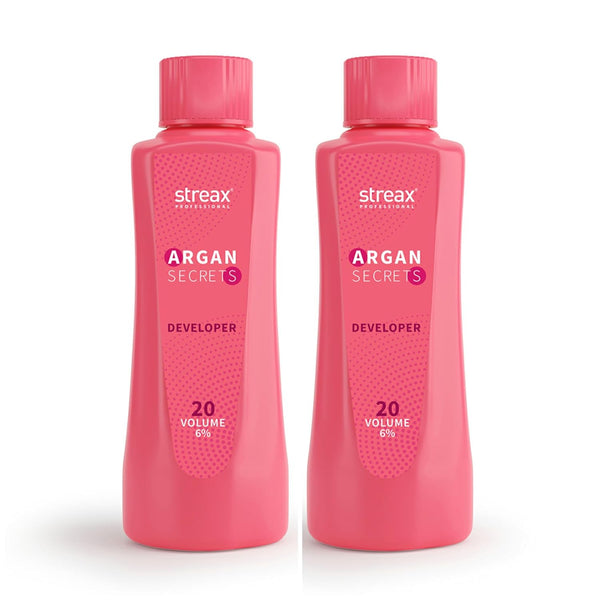 Streax Professional Argan Secret Hair Colourant Developer - 250 ml (Pack of 2)