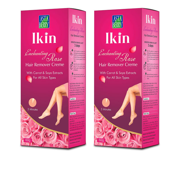 Astaberry Ikin Rose Hair Remover Cream - 60 gms (Pack of 2)