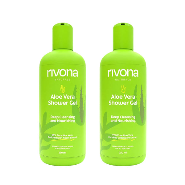 Rivona Naturals Aloe Vera Shower Gel - 250 ml (Pack of 2)