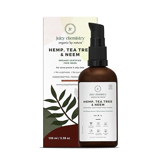 Juicy Chemistry Hemp Tea Tree & Neem Face Wash - 100 ml