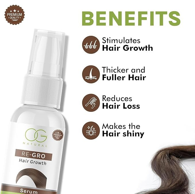 OG BEAUTY Natural ReGro Hair Growth Serum - 50 ml