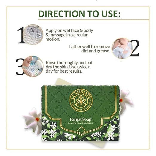 Luxuriate Parijat Soap Luxury Premium Soap - 125 gms