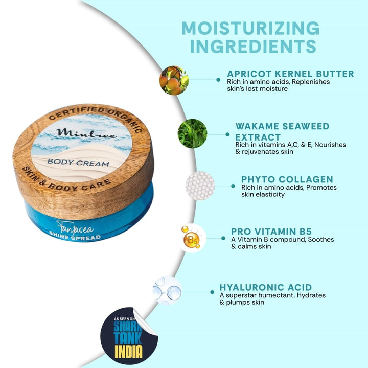 Mintree Organic Moisturizing Body Butter For Dry Skin - 150 ml