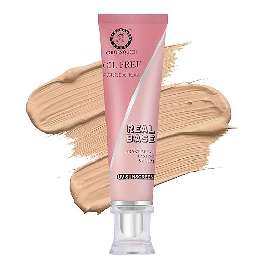 Colors Queen Real Base Oil Free Foundation 04 Natural Almonds - 40 ml