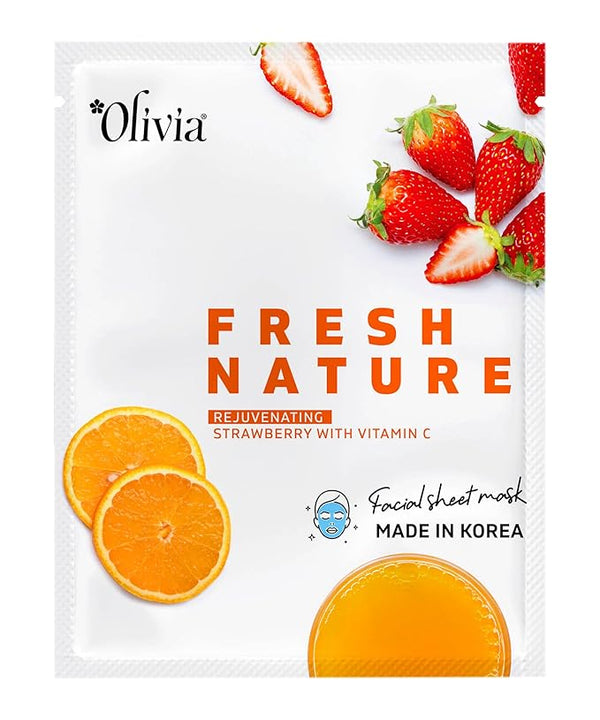 Olivia Antibacterial Sheet Mask Strawberry - 25 ml